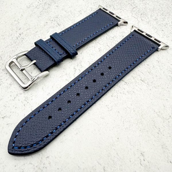 Genuine Leather Watch Strap Apple Watch - Ink Blue