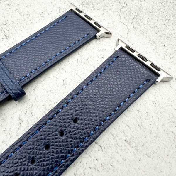 Genuine Leather Watch Strap Apple Watch - Ink Blue