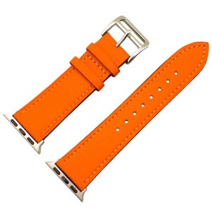 Genuine Leather Watch Strap Apple Watch - Orange
