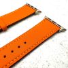 Genuine Leather Watch Strap Apple Watch - Orange