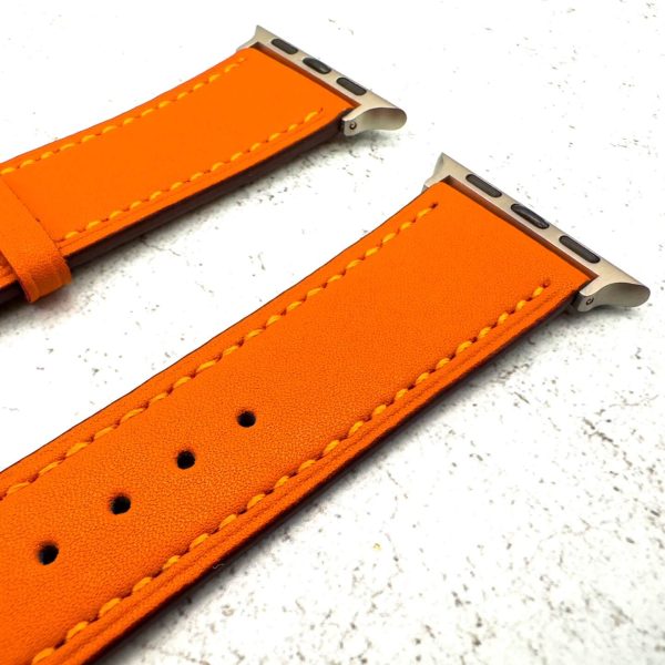 Genuine Leather Watch Strap Apple Watch - Orange