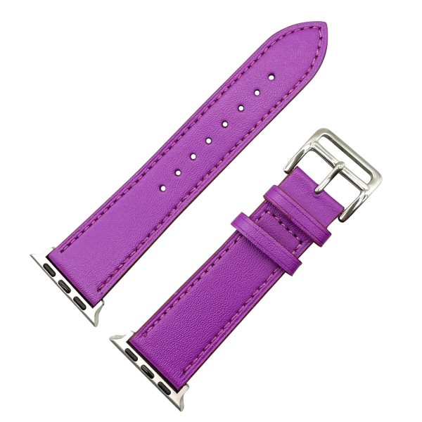 Genuine Leather Watch Strap Apple Watch - Purple
