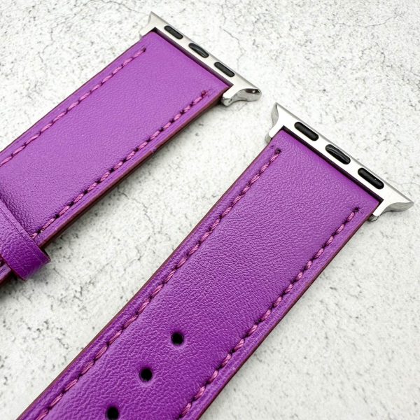 Genuine Leather Watch Strap Apple Watch - Purple