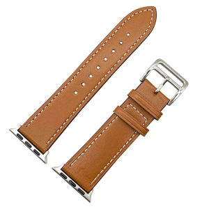 Genuine Leather Watch Strap Apple Watch - Tan Brown