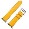Genuine Leather Watch Strap Apple Watch - Amber Yellow
