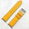Genuine Leather Watch Strap Apple Watch - Amber Yellow