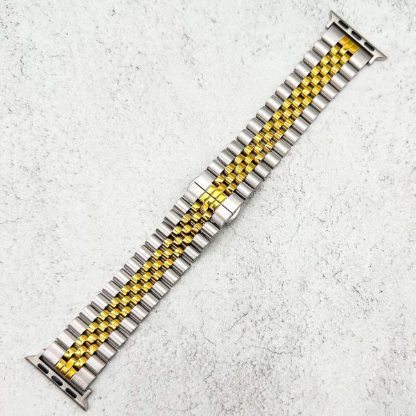 Jubilee Metal Strap Apple Watch - Silver / Gold