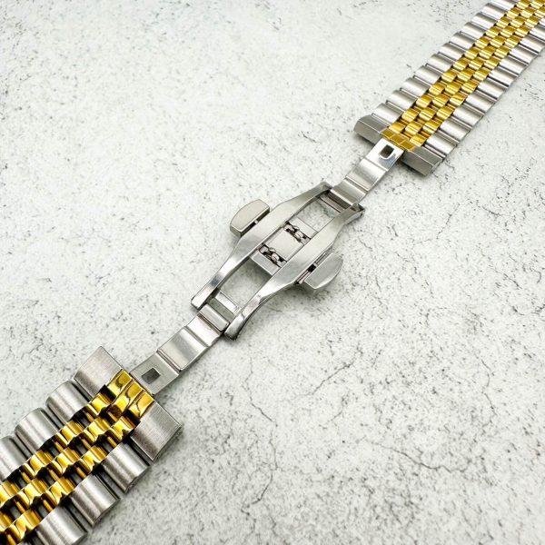 Jubilee Metal Strap Apple Watch - Silver / Gold