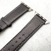 Genuine Leather Strap With Butterfly Clasp Apple Watch - Black