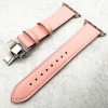 leather-apple-watch-strap-in-pink-with-butterfly-clasp-2.jpg Genuine Leather Strap With Butterfly Clasp Apple Watch - Pink