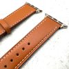 leather-apple-watch-strap-in-tan-brown-with-butterfly-clasp-3.jpg Genuine Leather Strap With Butterfly Clasp Apple Watch - Tan Brown