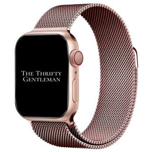 Milanese Mesh Metal Strap Apple Watch - Chrome Pink