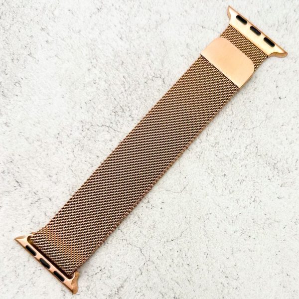 Milanese Mesh Metal Strap Apple Watch - Rose Gold