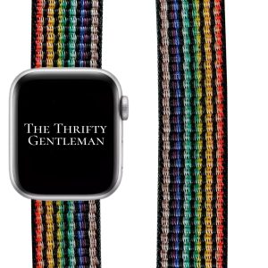 Nylon Sport Strap Apple Watch - Black Rainbow