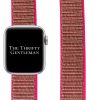 Nylon Sport Strap Apple Watch - Grey Neon Pink