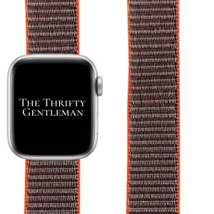 Nylon Sport Strap Apple Watch - Grey Orange