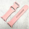 Silicone Floral Engraved Watch Strap Apple Watch - Black / Pink