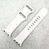 Silicone Floral Engraved Watch Strap Apple Watch - Black / White