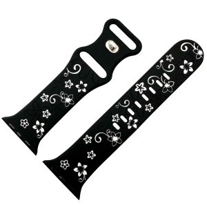 silicone-floral-engraved-strap-for-apple-watch-black-white-the-thrifty-gentleman.jpg Silicone Floral Engraved Watch Strap Apple Watch - Black / White