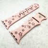 Silicone Floral Engraved Watch Strap Apple Watch - Pink / Violet