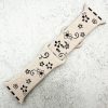 Silicone Floral Engraved Watch Strap Apple Watch - Starlight White / Black