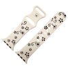 Silicone Floral Engraved Watch Strap Apple Watch - Starlight White / Black
