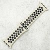 Silicone Sport Watch Strap Apple Watch - Antique White / Black