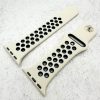 Silicone Sport Watch Strap Apple Watch - Antique White / Black