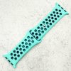 Silicone Sport Watch Strap Apple Watch - Aqua / Navy Blue