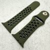 Silicone Sport Watch Strap Apple Watch - Army Green / Black