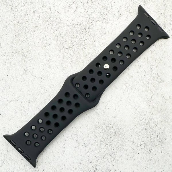 Silicone Sport Watch Strap Apple Watch - Black