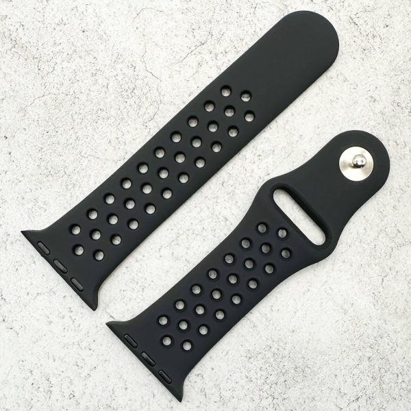 Silicone Sport Watch Strap Apple Watch - Black