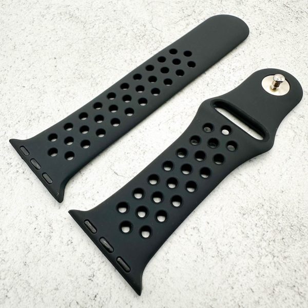 Silicone Sport Watch Strap Apple Watch - Black