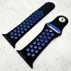 Silicone Sport Watch Strap Apple Watch - Black / Blue