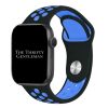 Silicone Sport Watch Strap Apple Watch - Black / Blue