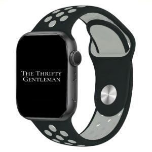 Silicone Sport Watch Strap Apple Watch - Black / Grey