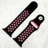 Silicone Sport Watch Strap Apple Watch - Black / Pink