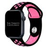Silicone Sport Watch Strap Apple Watch - Black / Pink