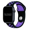 Silicone Sport Watch Strap Apple Watch - Black / Purple
