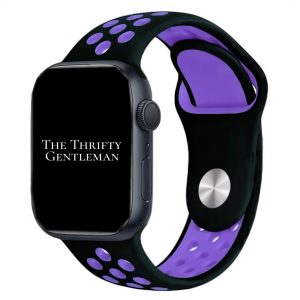 Silicone Sport Watch Strap Apple Watch - Black / Purple