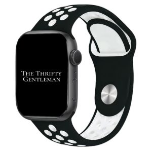 Silicone Sport Watch Strap Apple Watch - Black / White