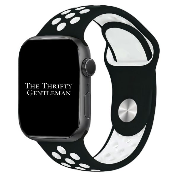 Silicone Sport Watch Strap Apple Watch - Black / White