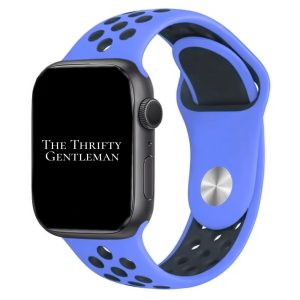 Silicone Sport Watch Strap Apple Watch - Blue / Black