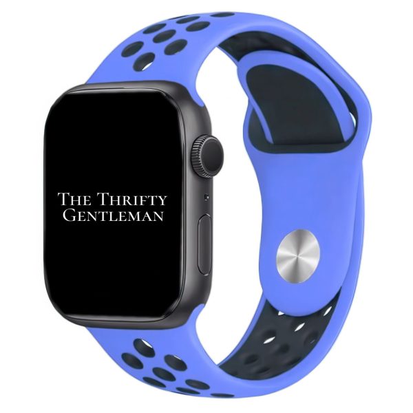 Silicone Sport Watch Strap Apple Watch - Blue / Black