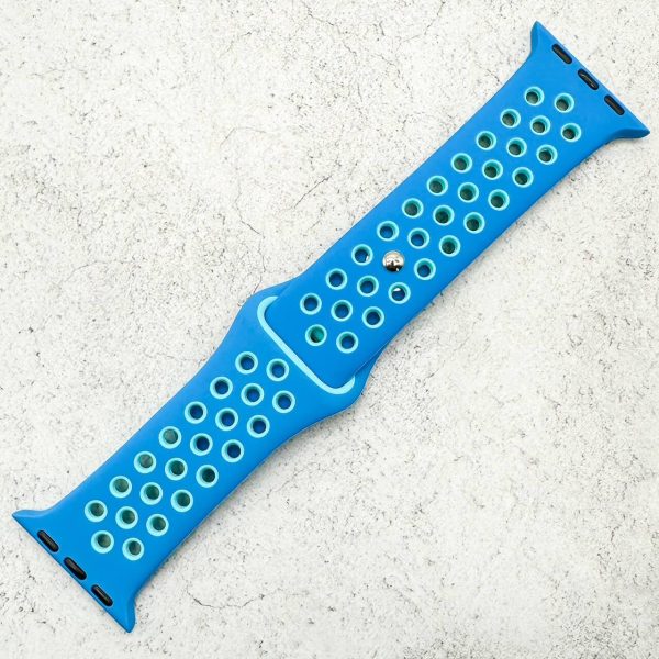 Silicone Sport Watch Strap Apple Watch - Blue / Light Blue