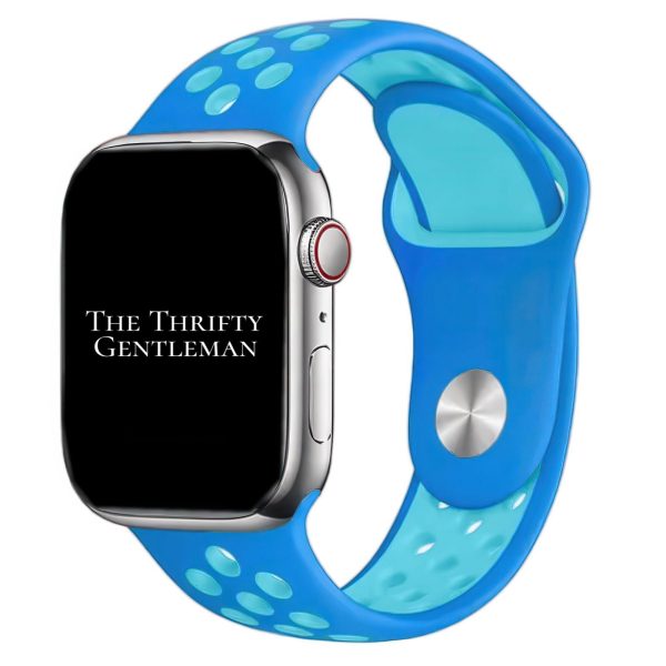Silicone Sport Watch Strap Apple Watch - Blue / Light Blue