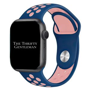 Silicone Sport Watch Strap Apple Watch - Blue / Pink