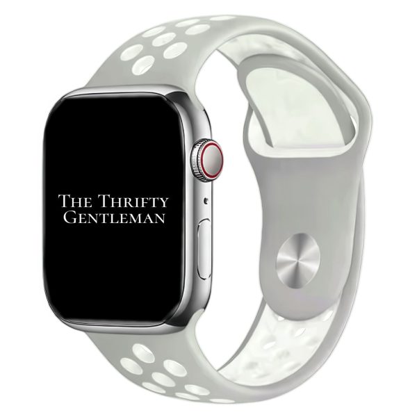 Silicone Sport Watch Strap Apple Watch - Grey / White