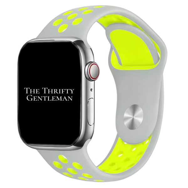 Silicone Sport Watch Strap Apple Watch - Grey / Yellow