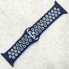 Silicone Sport Watch Strap Apple Watch - Navy Blue / White